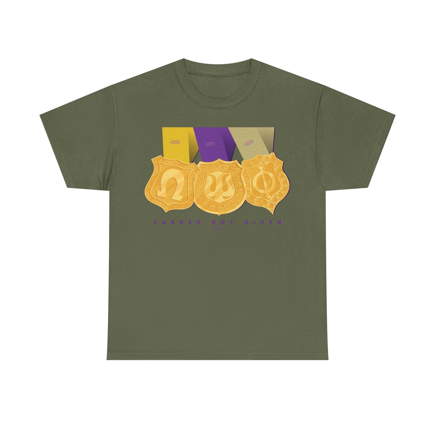 Earned Not Given Omega Psi Phi - Unisex Heavy Cotton Tee