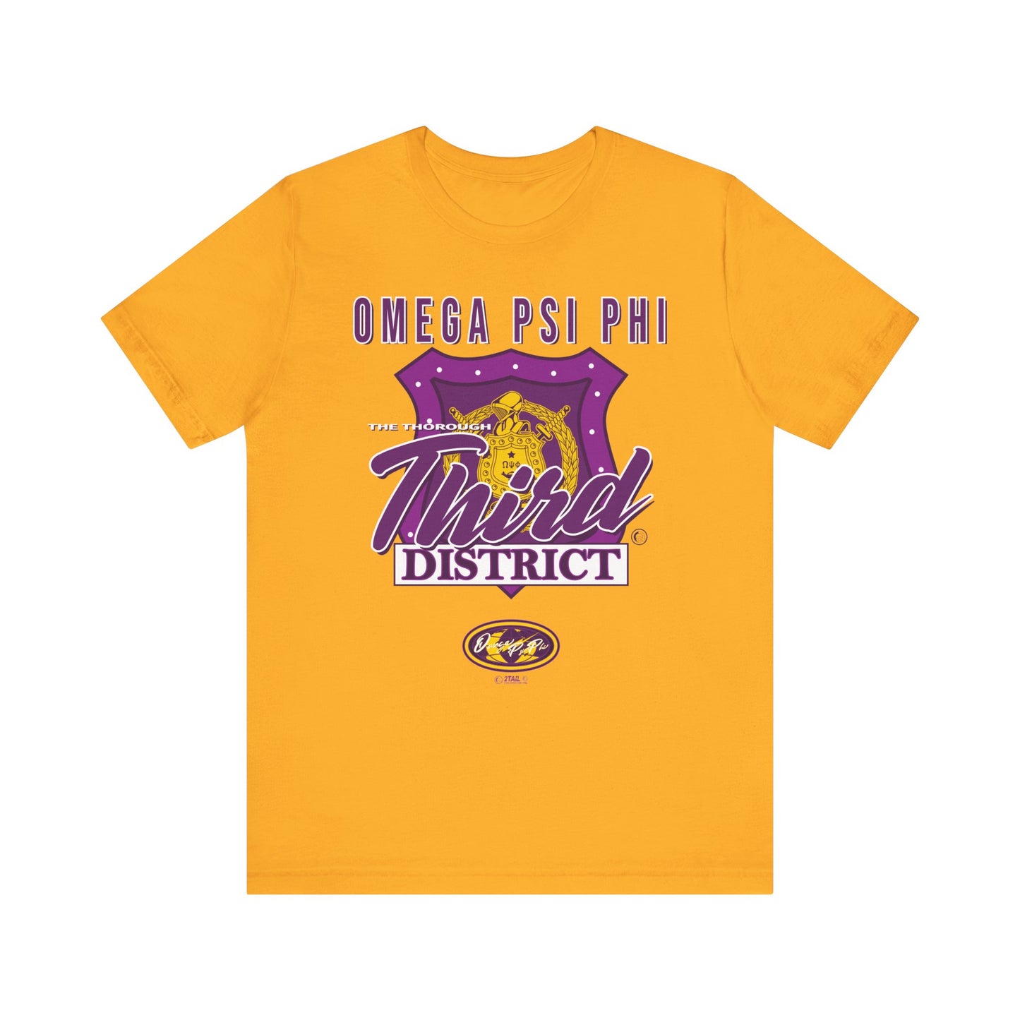 Omega Psi Phi The Thorough District Badge - Unisex Jersey Short Sleeve Tee