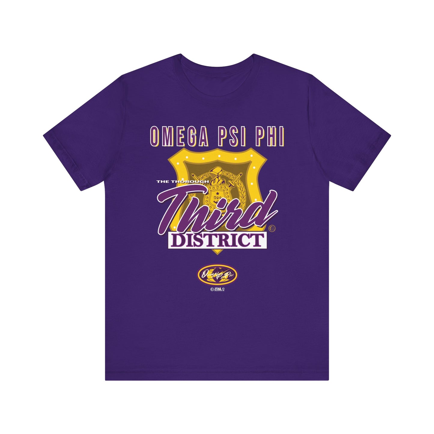 Omega Psi Phi The Thorough District Badge - Unisex Jersey Short Sleeve Tee