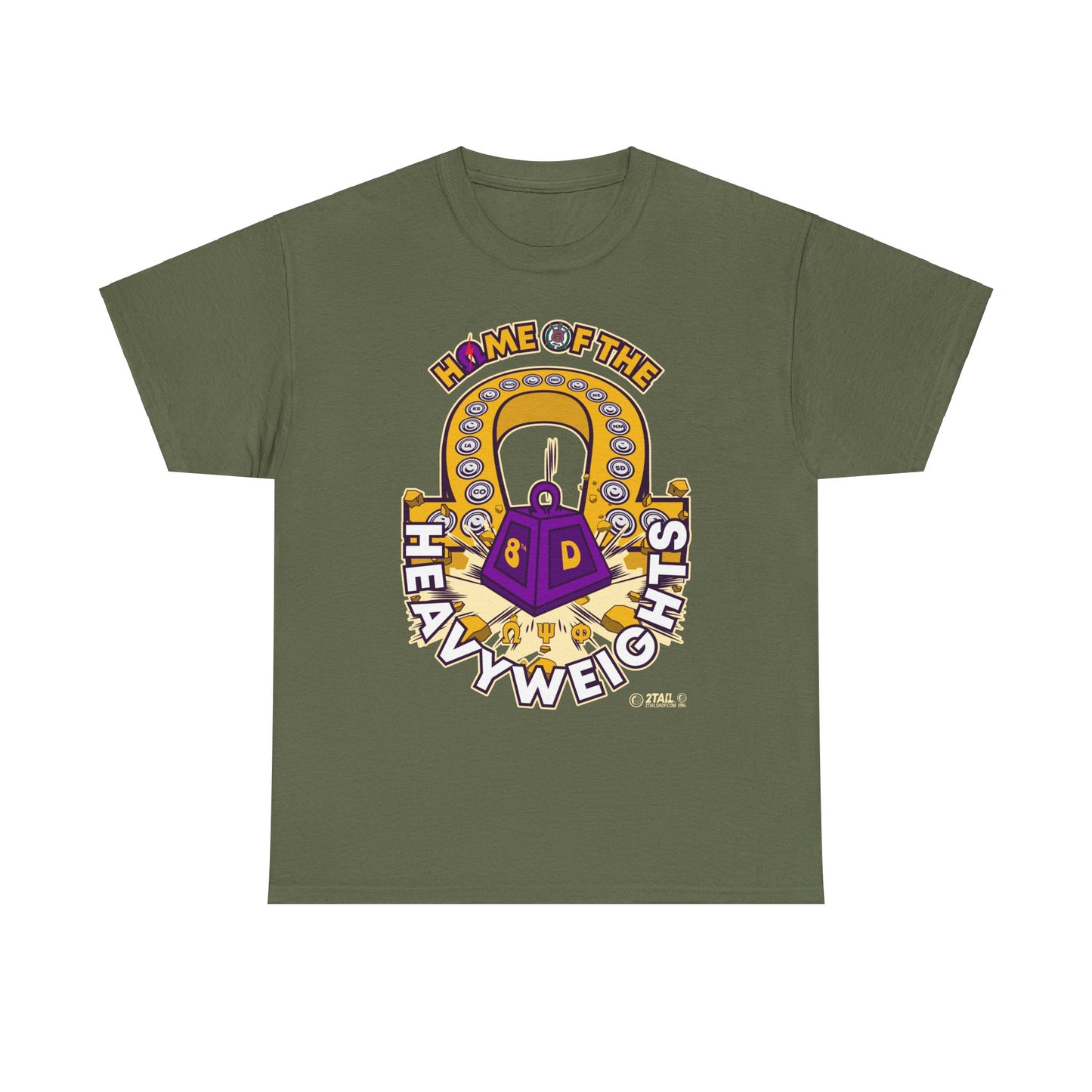 Heavyw8 Eighth District of Omega Psi Phi - Unisex Heavy Cotton Tee
