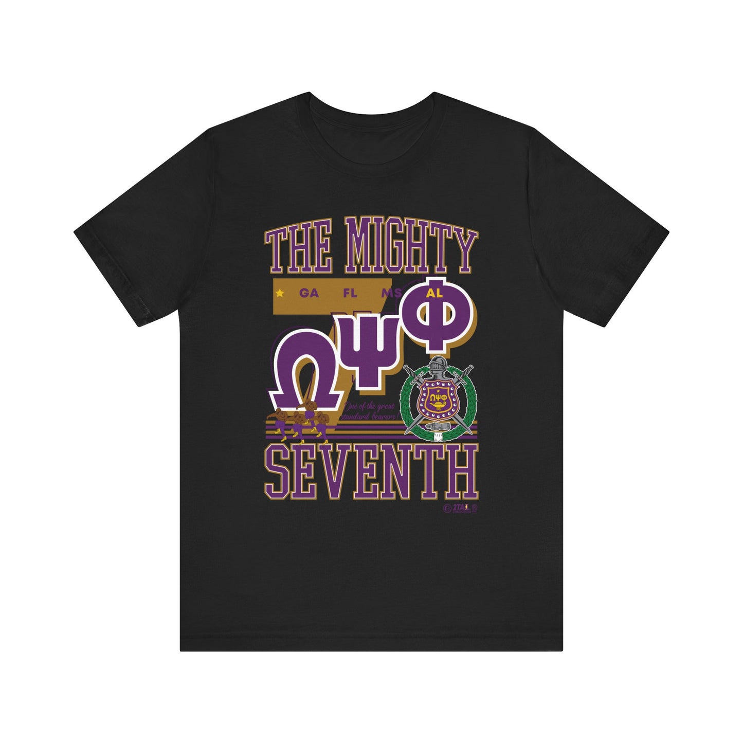 Seventh District of Omega Psi Phi - Unisex Jersey Short Sleeve Tee
