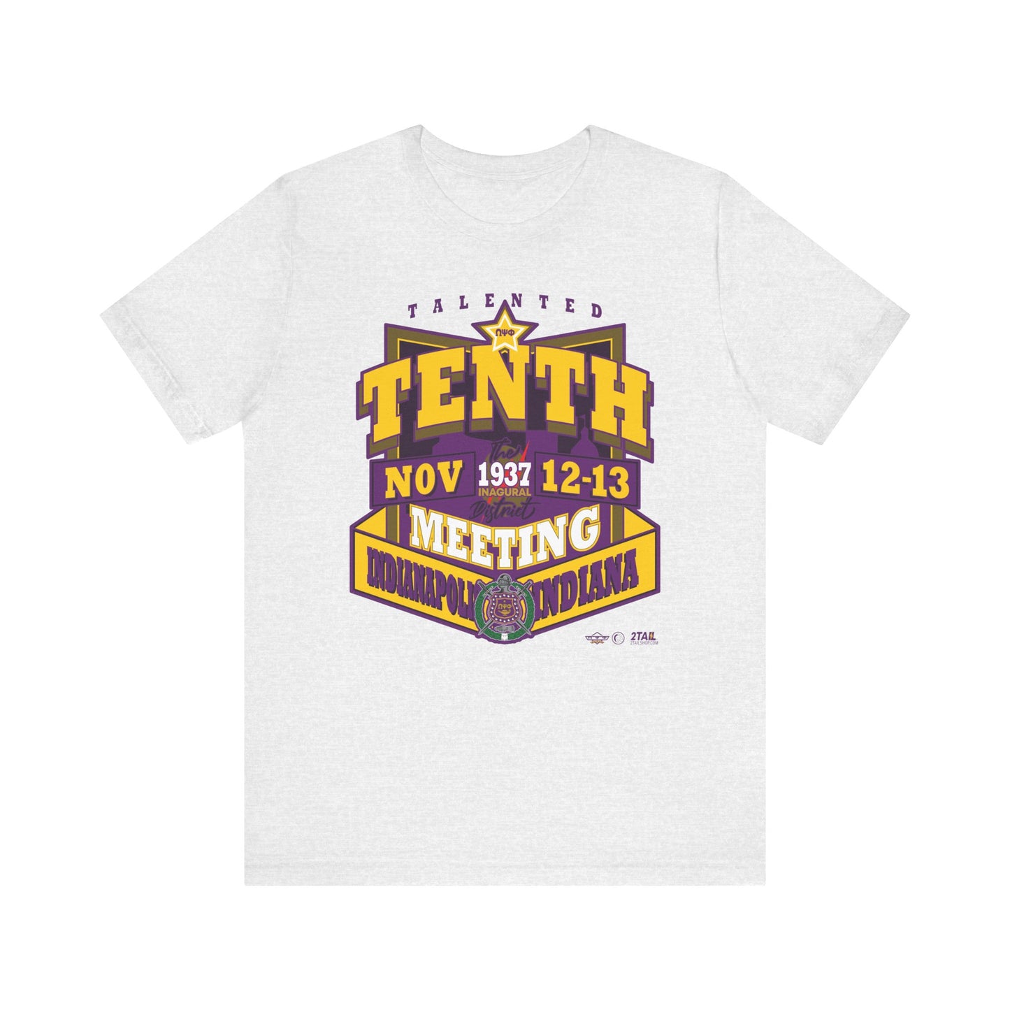 1937 Meeting for the 10th District of Omega Psi Phi- Unisex Jersey Short Sleeve Tee