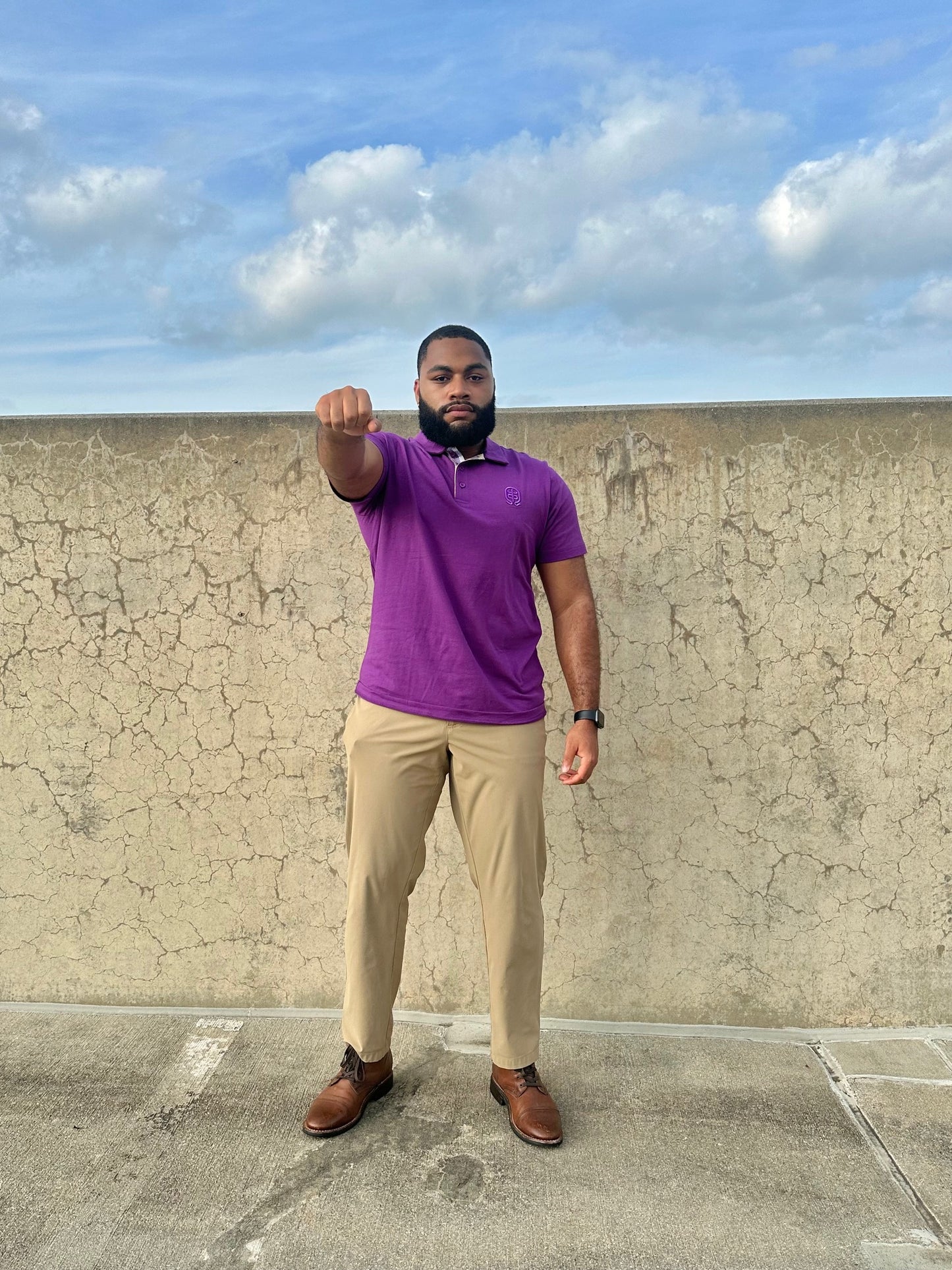 BRUHberry - Monogramed Cotton Polo