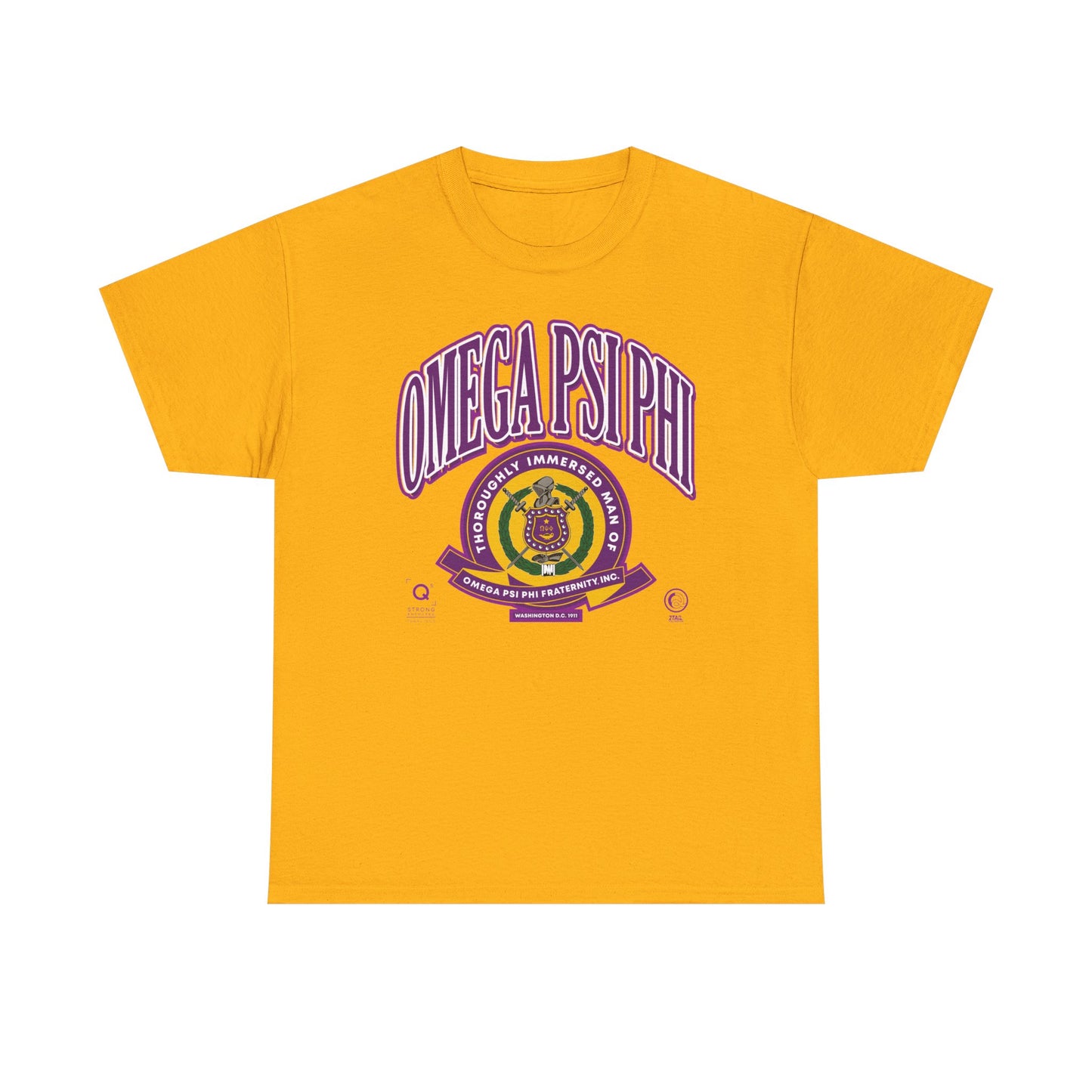 Strong and Immersed Omega Psi Phi - Unisex Heavy Cotton Tee