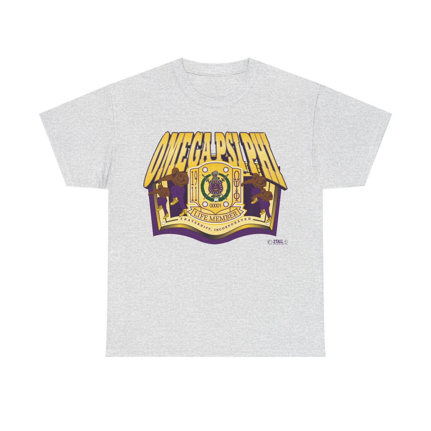 Omega Psi Phi Life Member Banner - Unisex Heavy Cotton Tee