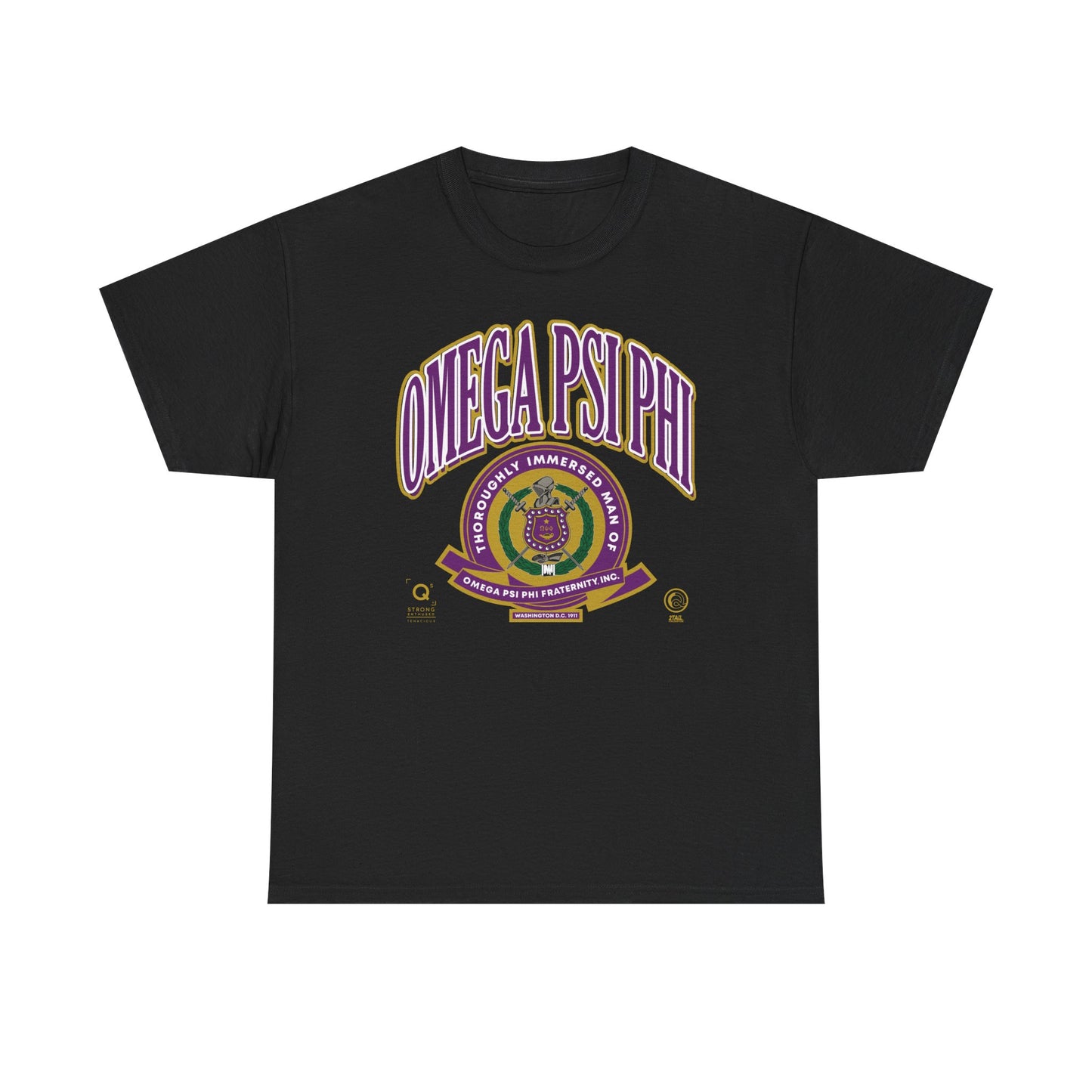 Strong and Immersed Omega Psi Phi - Unisex Heavy Cotton Tee