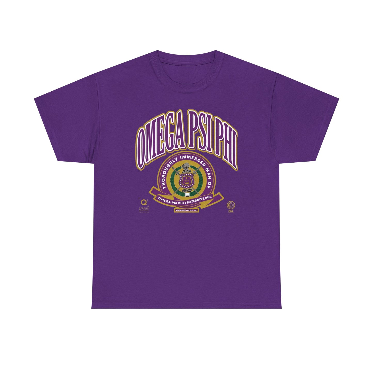 Strong and Immersed Omega Psi Phi - Unisex Heavy Cotton Tee