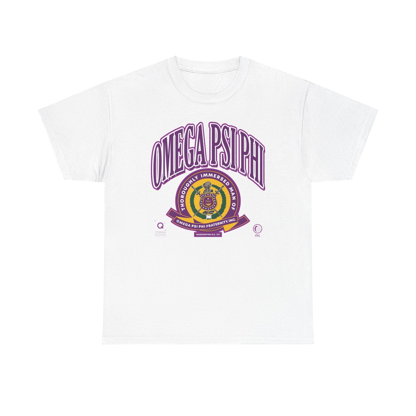 Strong and Immersed Omega Psi Phi - Unisex Heavy Cotton Tee
