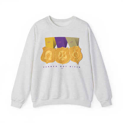 Earned Not Given Omega Psi Phi - Unisex Heavy Blend™ Crewneck Sweatshirt