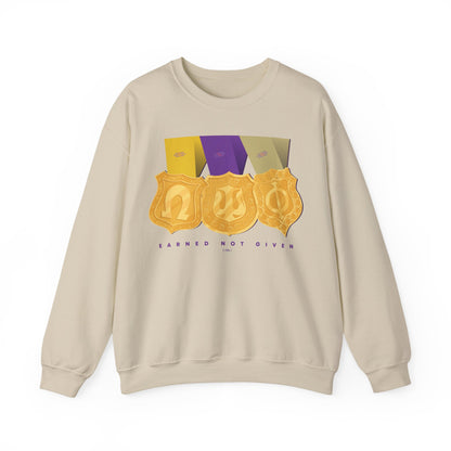 Earned Not Given Omega Psi Phi - Unisex Heavy Blend™ Crewneck Sweatshirt