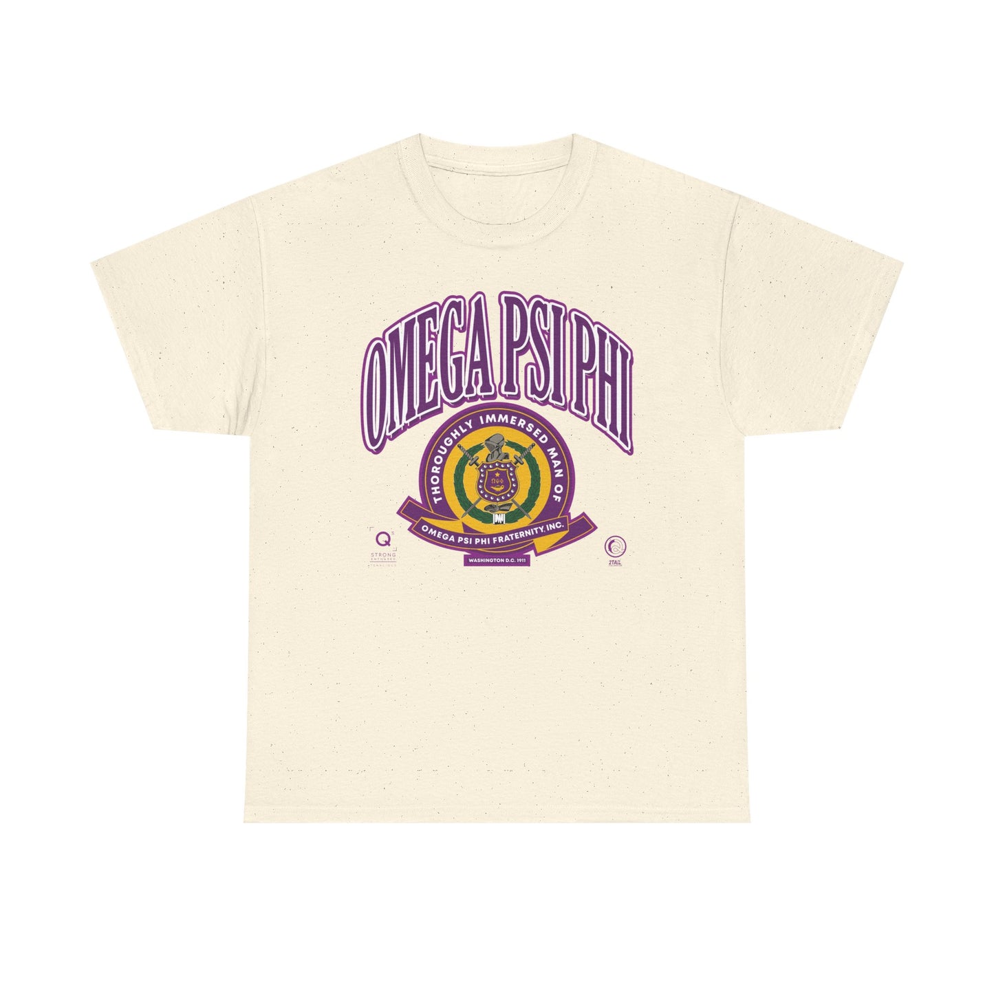 Strong and Immersed Omega Psi Phi - Unisex Heavy Cotton Tee