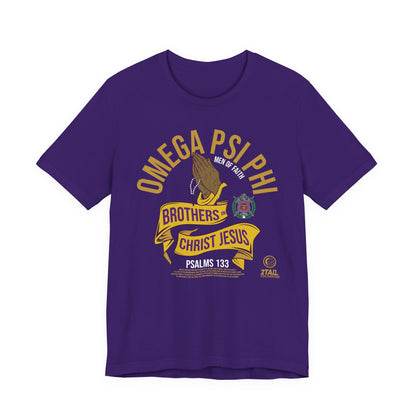 Brothers in Christ Omega Psi Phi - Unisex Jersey Short Sleeve Tee
