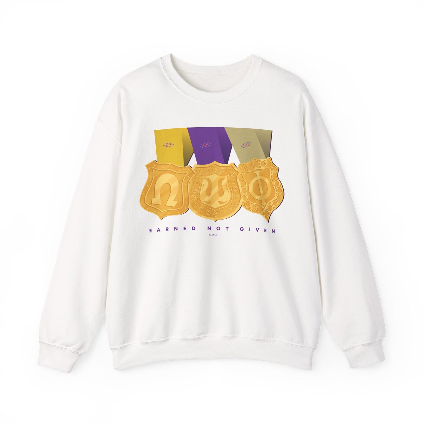 Earned Not Given Omega Psi Phi - Unisex Heavy Blend™ Crewneck Sweatshirt