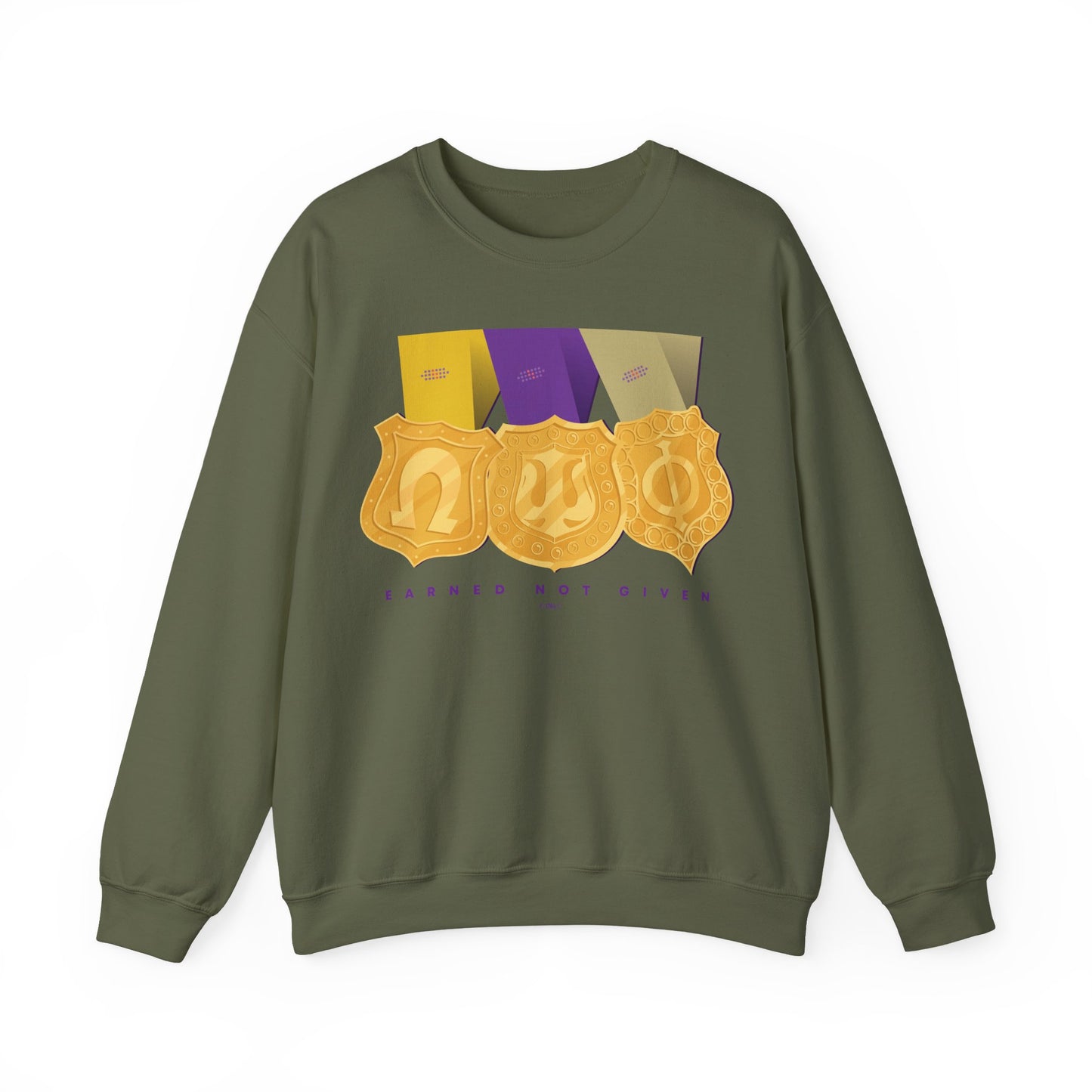 Earned Not Given Omega Psi Phi - Unisex Heavy Blend™ Crewneck Sweatshirt