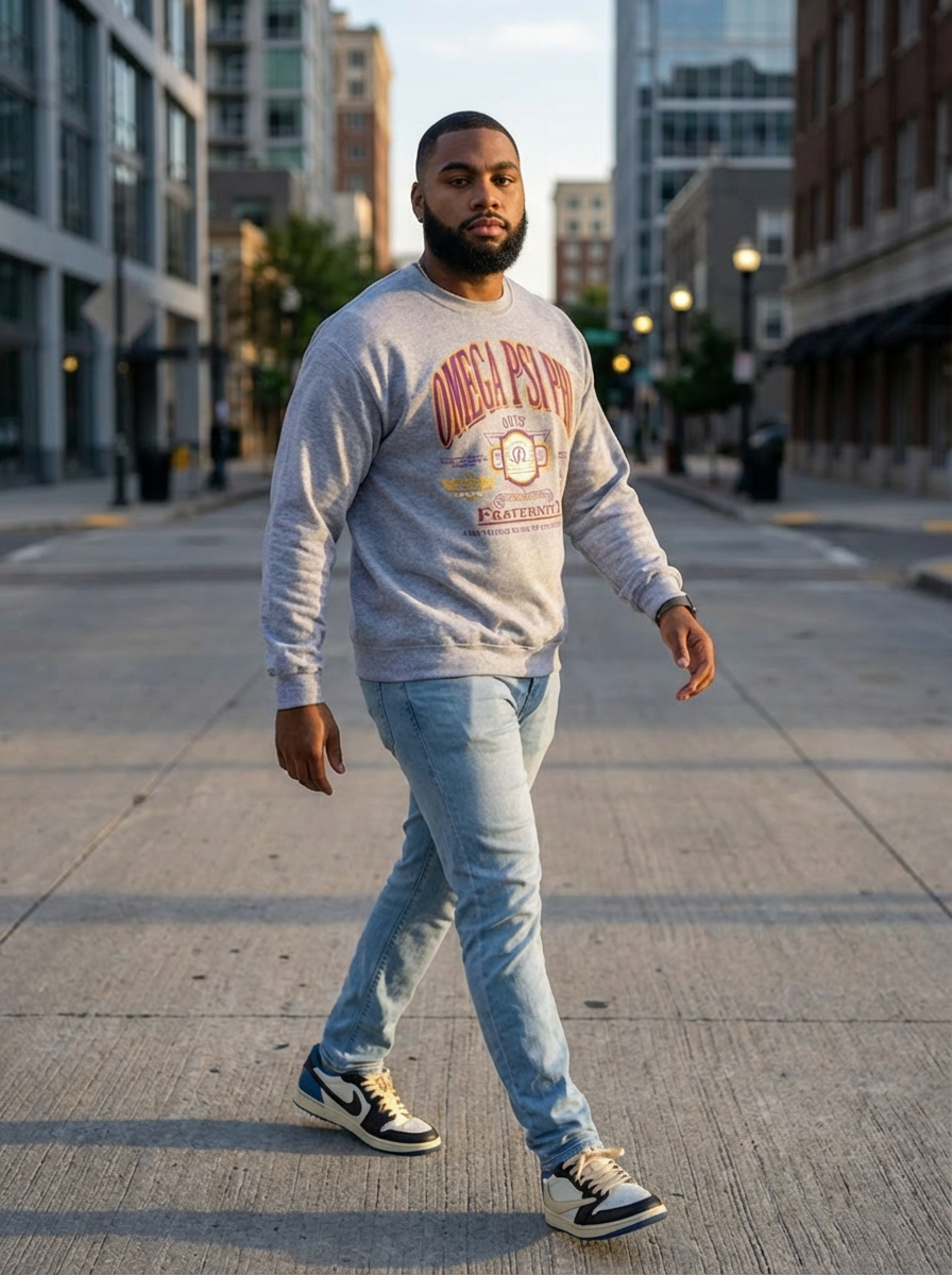 Vintage 80's Omega Psi Phi Seek n Groove  - Unisex Sweatshirt