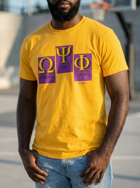 Brotherhood Letters Omega Psi Phi - Unisex Jersey Short Sleeve Tee