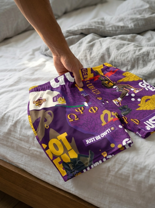 Omega Psi Phi The Greatest of All Time - All-Over Print Unisex Athletic Long Shorts