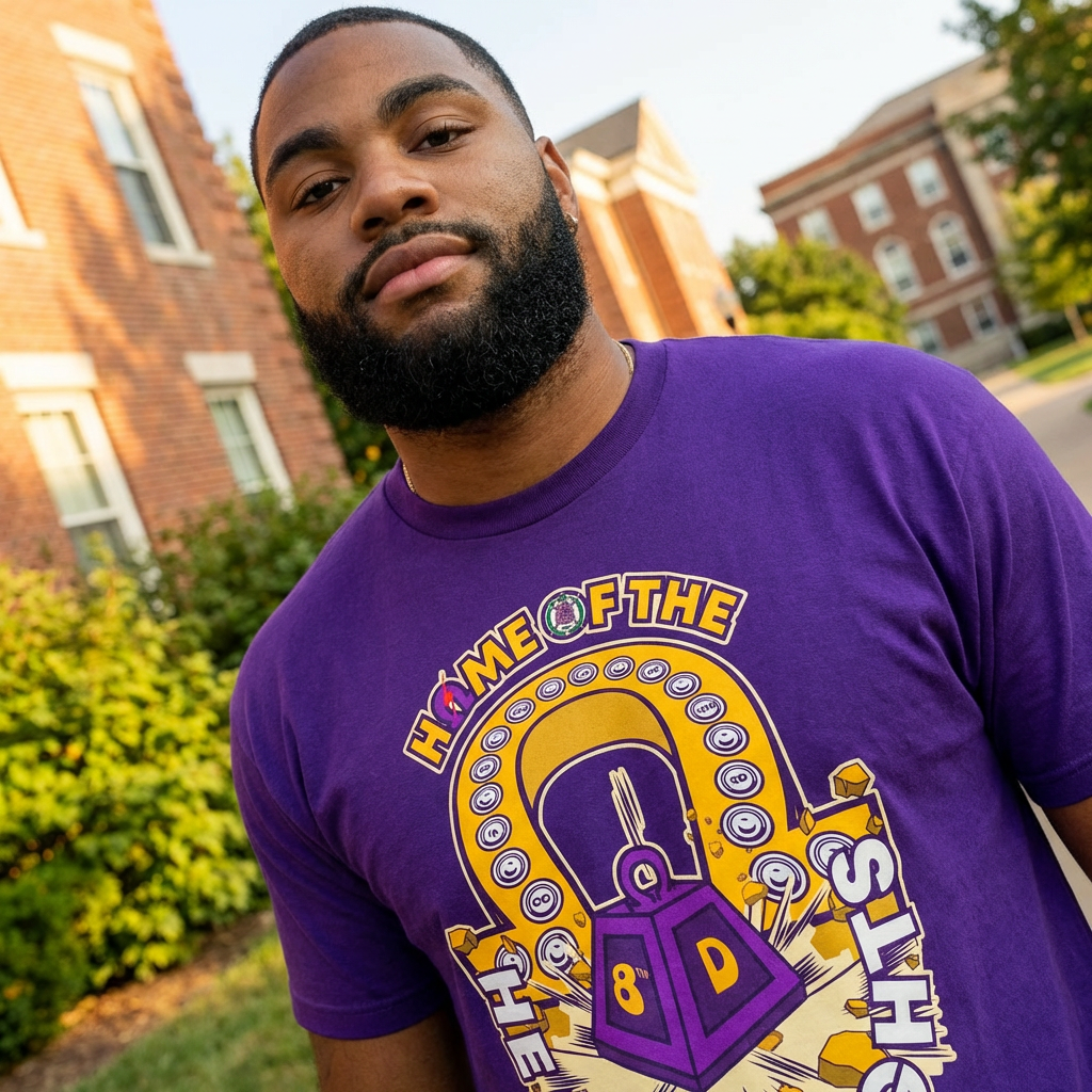 Heavyw8 Eighth District of Omega Psi Phi - Unisex Heavy Cotton Tee