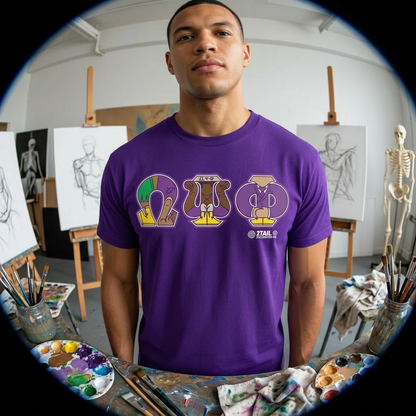 Omega Psi Phi Letter Art - Unisex classic tee