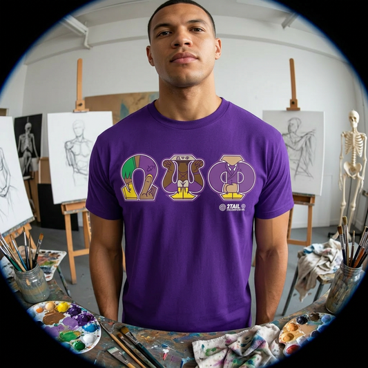 Omega Psi Phi Letter Art - Unisex classic tee
