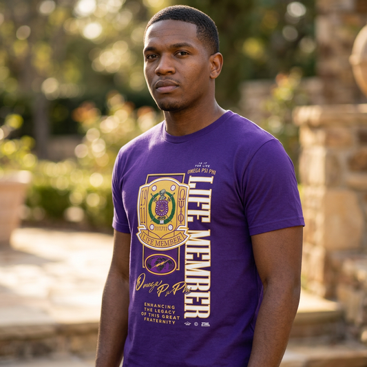 Omega Psi Phi Life Member - Unisex Jersey Short Sleeve Tee