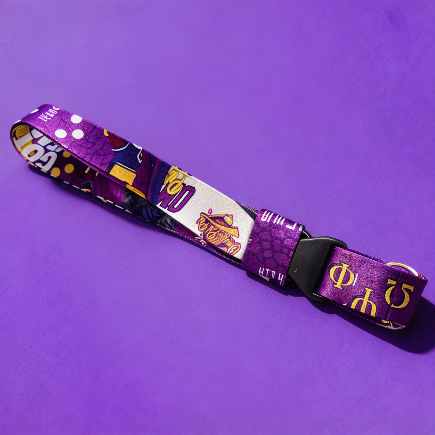 Omega Psi Phi Lanyard - Satin Screen Printed
