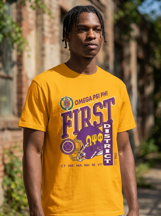 Omgea Psi Phi Vintage First D - Unisex Jersey Short Sleeve Tee