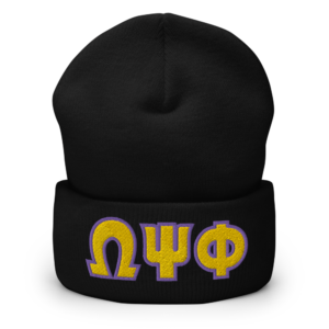 Omega Psi Phi Hat - Cuffed Beanie