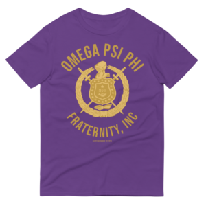 Omega Psi Phi Last Shield Badge - Short-Sleeve T-Shirt