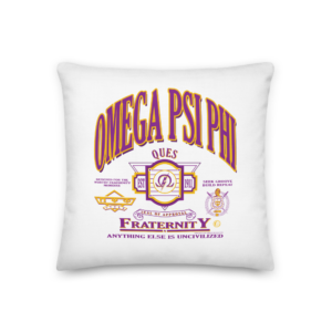 Vintage 80’s Omega Psi Phi Seek n Groove - Premium Pillow