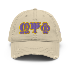 Old English Omega Psi Phi - Distressed Dad Hat