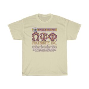 Vintage Checkered Omega Psi Phi - Unisex Heavy Cotton Tee