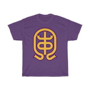 Omega Psi Phi Monogram Letters - Unisex Heavy Cotton Tee