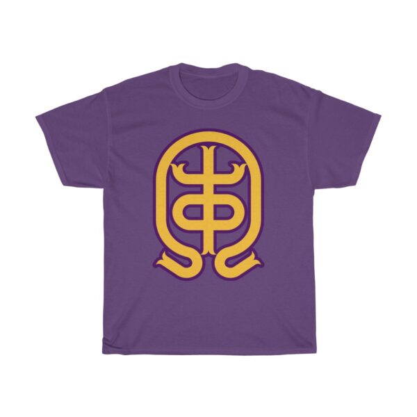 Omega Psi Phi Monogram Letters - Unisex Heavy Cotton Tee
