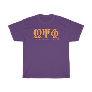 Omega Psi Phi Old English Letters - Unisex Heavy Cotton Tee