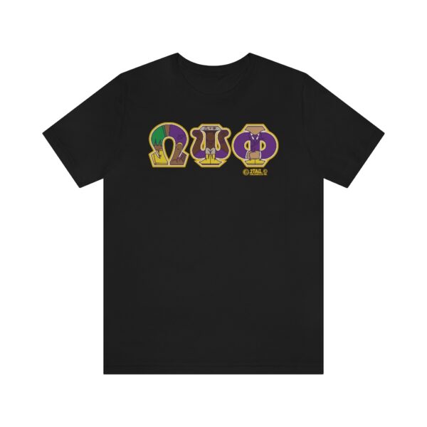Bruhz Letters Omega Psi Phi - Unisex Jersey Short Sleeve Tee - Image 2