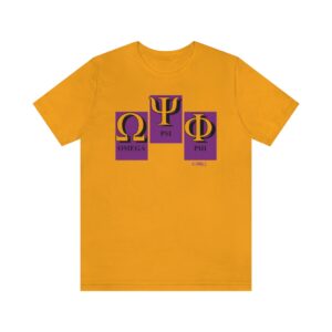 Brotherhood Letters Omega Psi Phi - Unisex Jersey Short Sleeve Tee