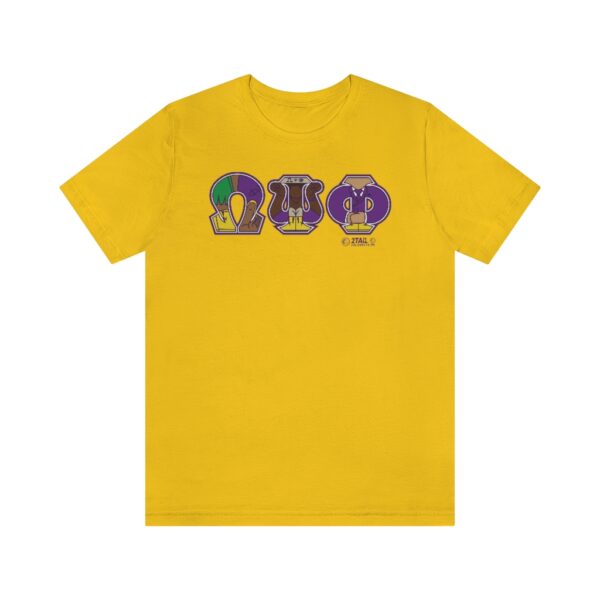 Bruhz Letters Omega Psi Phi - Unisex Jersey Short Sleeve Tee - Image 3
