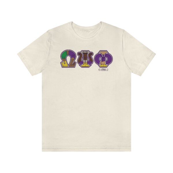 Bruhz Letters Omega Psi Phi - Unisex Jersey Short Sleeve Tee - Image 4