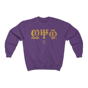 Old English and Shield Omega Psi Phi - Unisex Heavy Blend™ Crewneck Sweatshirt