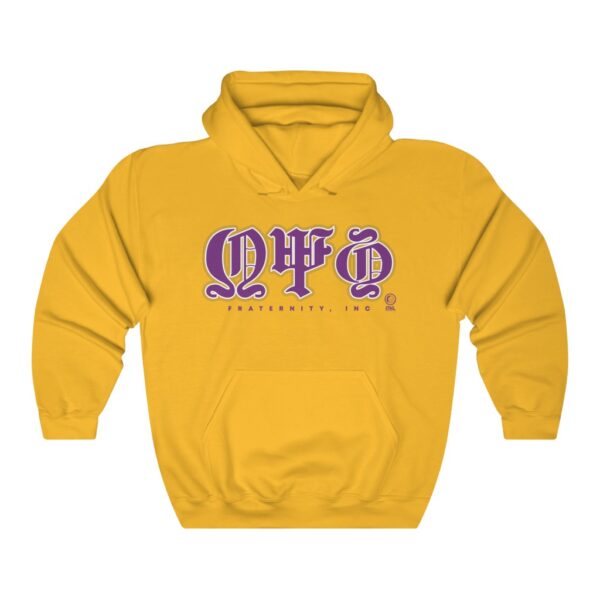 Omega Psi Phi Old English Letters - Unisex Heavy Blend™ Hooded Sweatshirt - Image 2