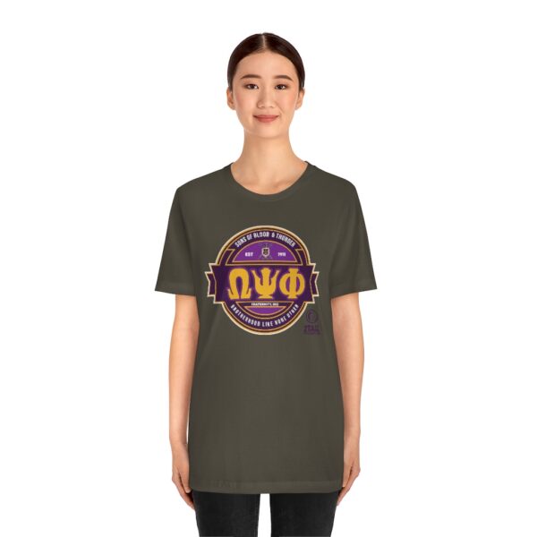 Omega Psi Phi Simple SOBAT Badge - Unisex Heavy Cotton Tee - Image 11