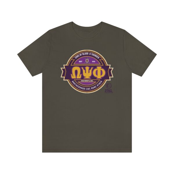 Omega Psi Phi Simple SOBAT Badge - Unisex Heavy Cotton Tee - Image 10