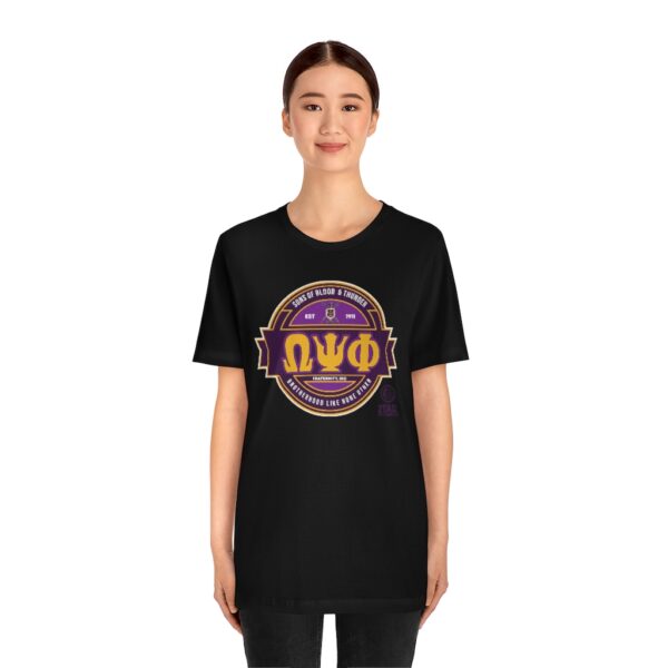 Omega Psi Phi Simple SOBAT Badge - Unisex Heavy Cotton Tee - Image 5