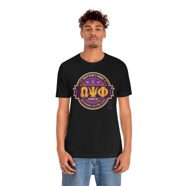 Omega Psi Phi Simple SOBAT Badge - Unisex Heavy Cotton Tee - Image 6