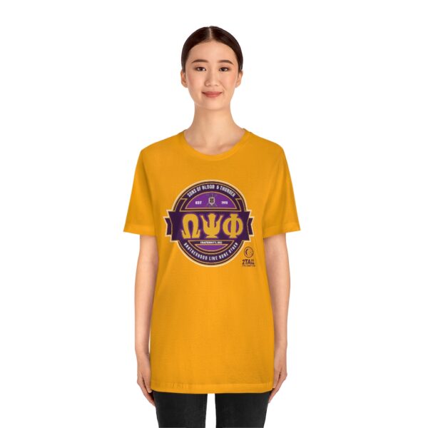 Omega Psi Phi Simple SOBAT Badge - Unisex Heavy Cotton Tee - Image 8
