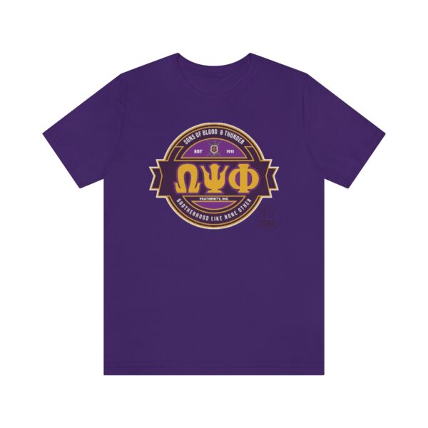 Omega Psi Phi Simple SOBAT Badge - Unisex Heavy Cotton Tee - Image 13
