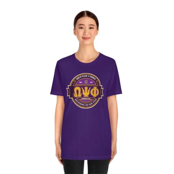 Omega Psi Phi Simple SOBAT Badge - Unisex Heavy Cotton Tee - Image 14