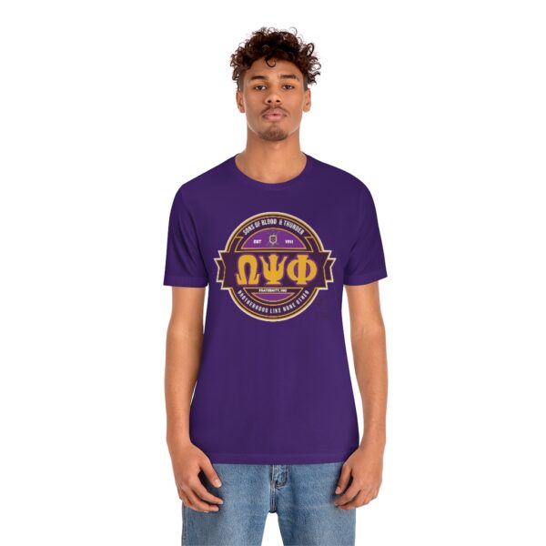 Omega Psi Phi Simple SOBAT Badge - Unisex Heavy Cotton Tee - Image 15