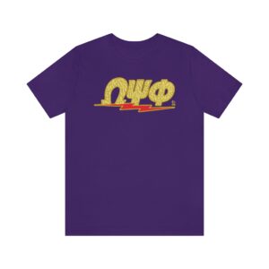 Elephant Print Letters Omega Psi Phi - Unisex Jersey Short Sleeve Tee